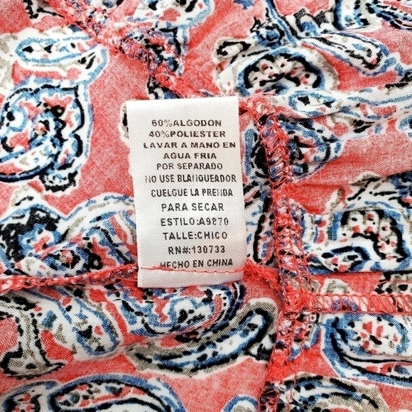 Umgee Cold Shoulder Paisley Print Casual Top - Picture 8 of 9